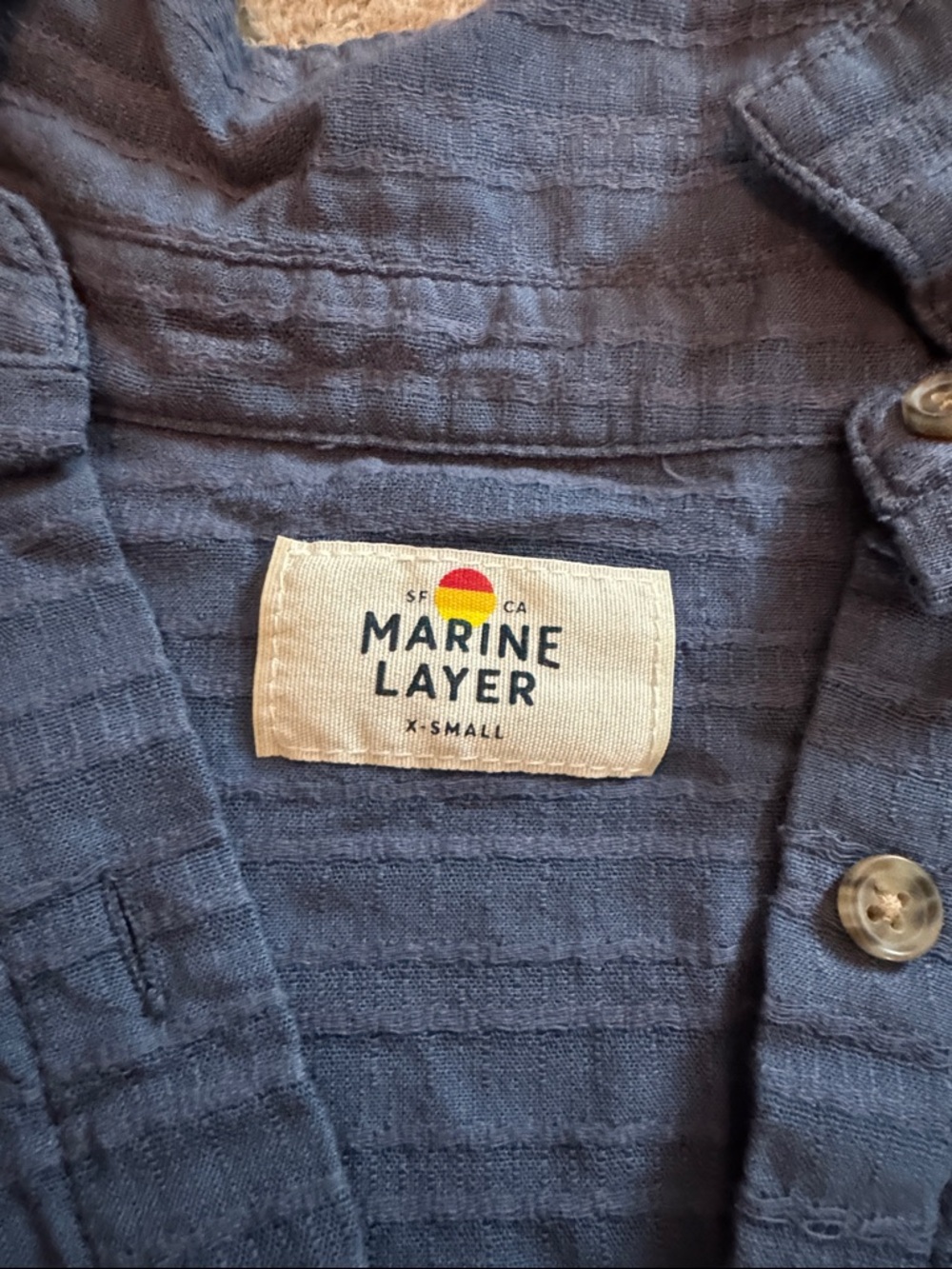 Marine Layer Dana Shirt Blue - Picture 2 of 3